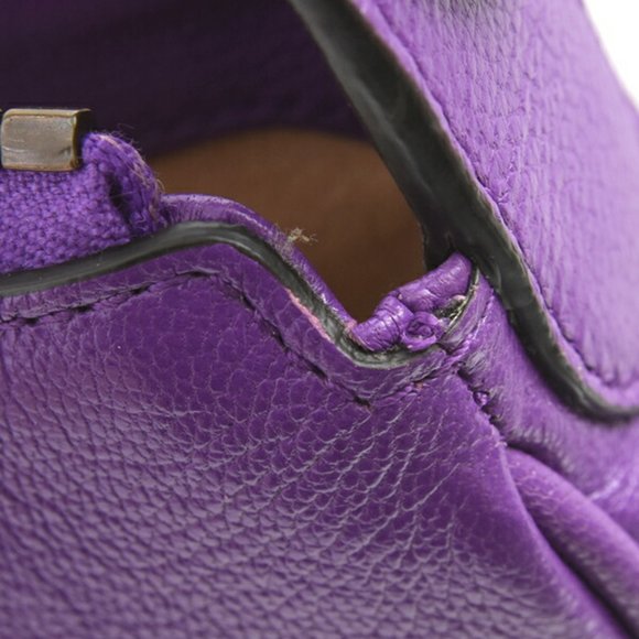 GUCCI Authentic Purple Leather GG Marmont Shoulder Bag - Picture 8 of 10